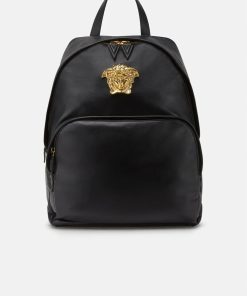 VERSACE LA MEDUSA LEATHER BACKPACK