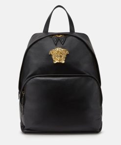 VERSACE LA MEDUSA LEATHER BACKPACK