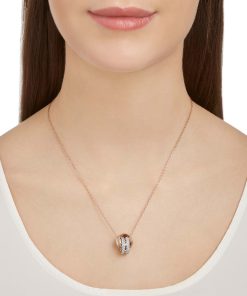 Alternative view of Further Pendant, White, Rose-gold tone plated