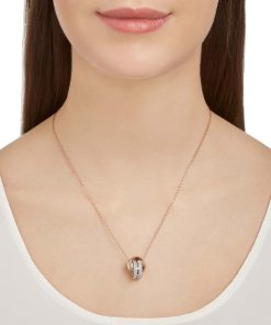 Alternative view of Further Pendant, White, Rose-gold tone plated