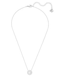 Alternative view of Swarovski Sparkling Dance Round Necklace, White, Rhodium plated