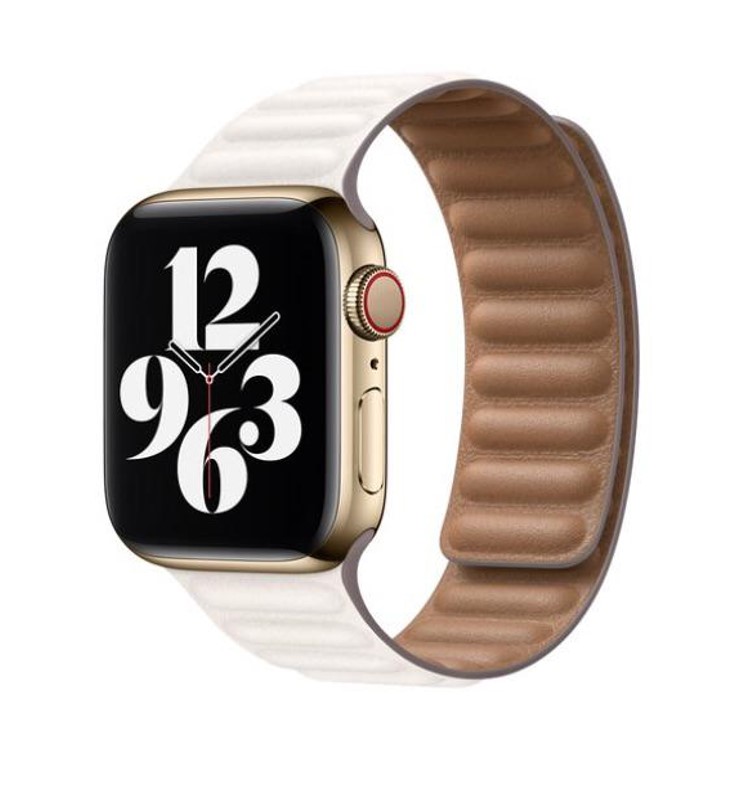 Apple Watch Green Aluminum Case with Leather Link (41mm) GPS + CELLULAR