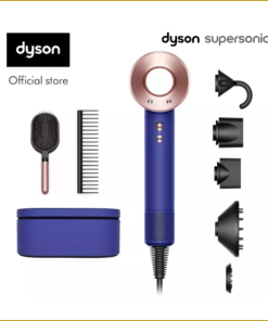 Gift Edition Dyson Supersonic ™ Hair Dryer (Vinca Blue/Rosé) with complimentary case, paddle brush and detangling comb
