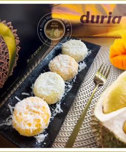 Alternative view of Duria - E – (2 boxes) Coconut Mango Durian Fusion – Shredded Coconut Musang King Durian Mango Snowy Skin Mooncake (WM only)