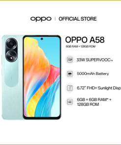OPPO A58 Smartphone l 6+6*RAM+128GB ROM l 33W SUPERVOOC l 5000mAH l 6.72 FHD+