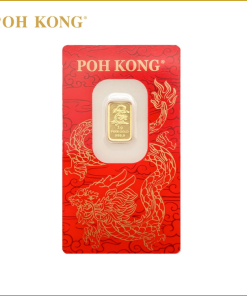 POH KONG 999.9/24K Pure Gold Dragon Gold Bar (1g)