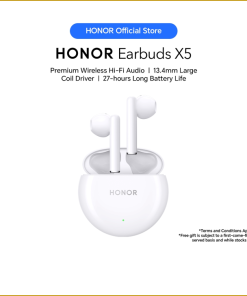 HONOR Earbuds X5 Lightweight and Snug Fit Dual-Device Connection Noise reduction for clear call 13.4mm Large Diaph