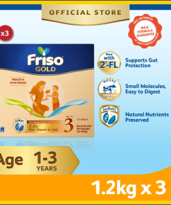 Friso Gold Step 3 Milk Formula - (1.2kg x 3)