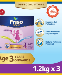 Friso Gold Step 4 Milk Formula - (1.2kg x 3)