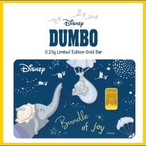DISNEY X AURORA ITALIA (0.25g) 999.9 Dumbo Bundle of Joy Limited Edition Gold Bar