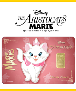 DISNEY X AURORA ITALIA (0.25g) 999.9 The Aristocats Marie Limited Edition Gold Bar