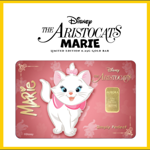 DISNEY X AURORA ITALIA (0.25g) 999.9 The Aristocats Marie Limited Edition Gold Bar