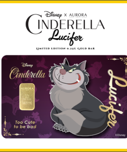 DISNEY X AURORA ITALIA (0.25g) 999.9 The Cinderella Lucifer Limited Edition Gold Bar
