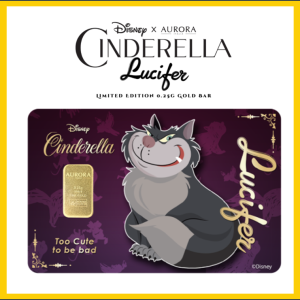 DISNEY X AURORA ITALIA (0.25g) 999.9 The Cinderella Lucifer Limited Edition Gold Bar