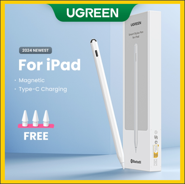 UGREEN Stylus Pen for Apple Pencil Magnetic Wireless Charging for iPad Pro Air Mini 2022 Bluetooth Palm Rejection Tilt Pen