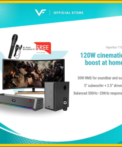 Vinnfier VF Hyperbar 1100 Bluetooth Soundbar Subwoofer for TV / Computer Karaoke Speaker