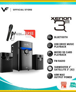 Vinnfier VF Xenon 3 BTR 2.1 TV Speaker Wireless Bluetooth Speaker 2.1 Speaker Aux Line Dual Mic Jack