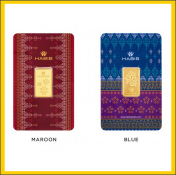 HABIB 5g 999.9 Gold Bar (Songket) - Manufactured By LBMA Goods