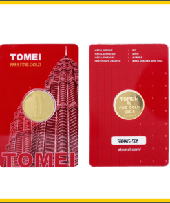 Tomei Exclusive KLCC Twin Towers Gold Bar 5 Grams Fine Gold 9999
